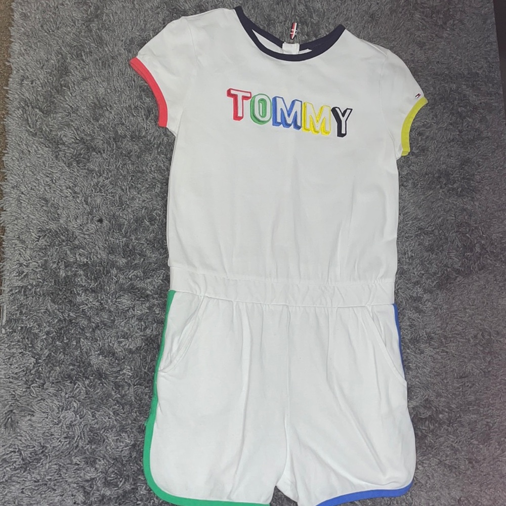 White-multi color Tommy Hilfiger romper